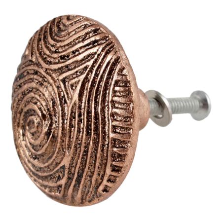 Round Wave Shape Antique Copper Aluminium Cabinet Knob